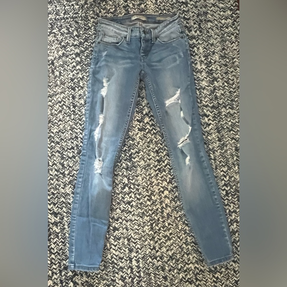Guess Jeans Distressed Stretch Straight Womens Size 24